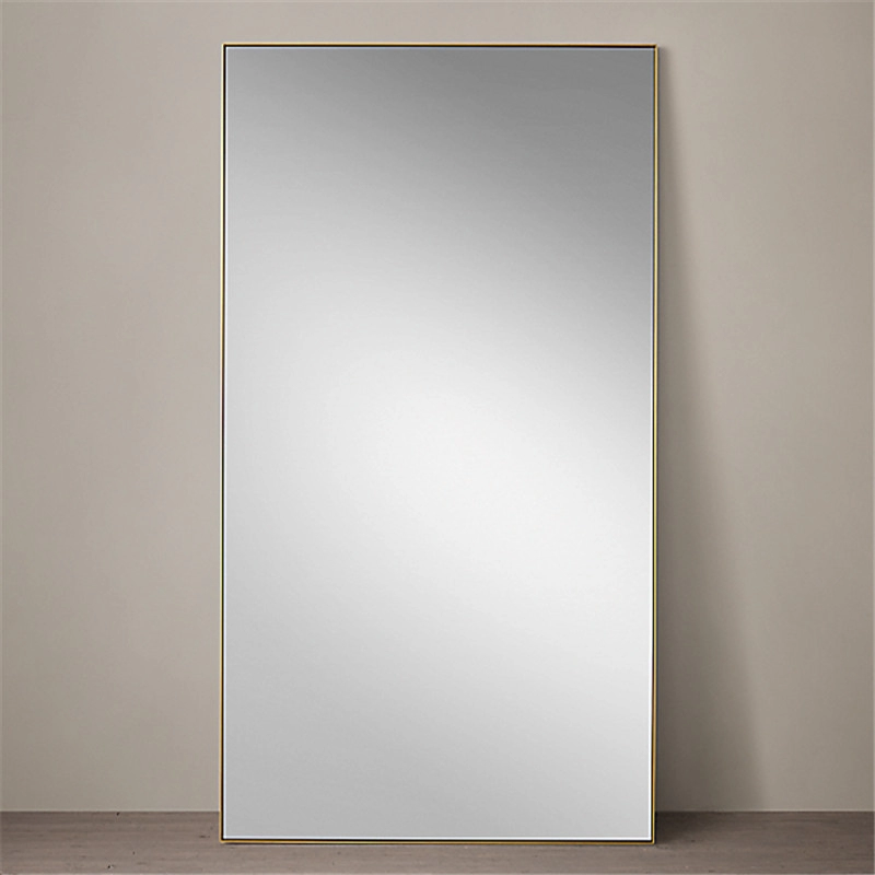 Specchio da toeletta decorativo per tutto il corpo in metallo e alluminio