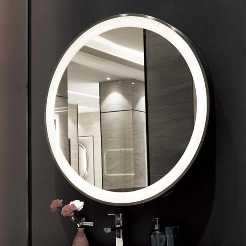 Specchio moderno a LED da bagno rotondo per hotel
