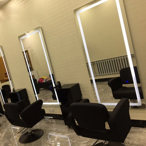 Specchio da parrucchiere moderno retroilluminato a LED da parete