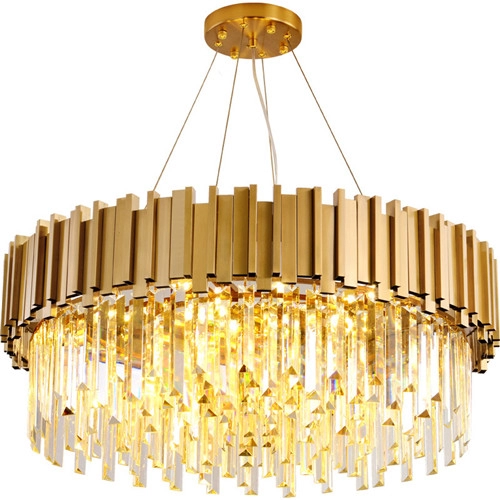 Lampadario moderno in cristallo oro