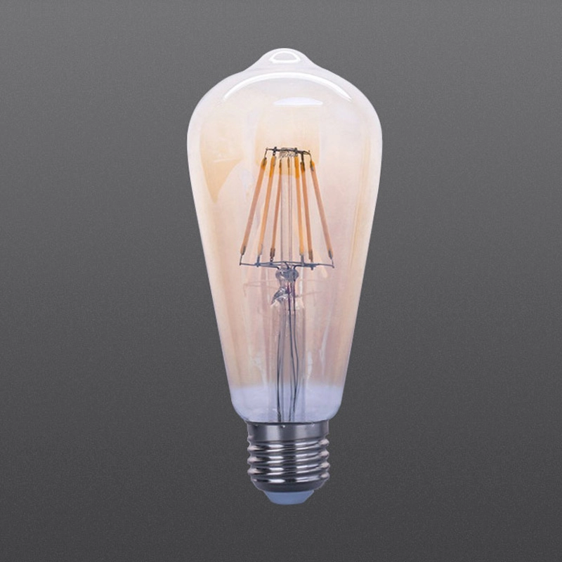 Lampadine a filamento LED a prezzo di fabbrica ST64 trasparenti 4W 6W 8W