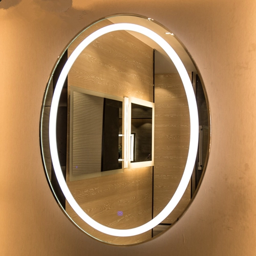 Specchio LED ovale con sensore touch