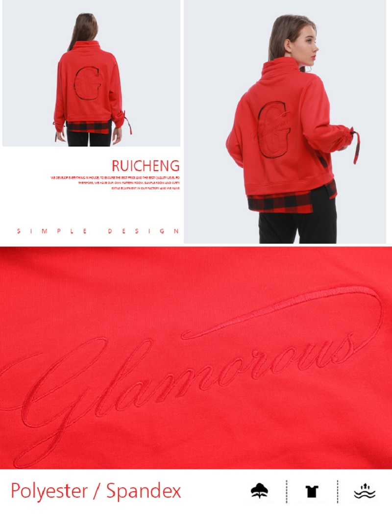 womens Red Pullover Sweatshirt