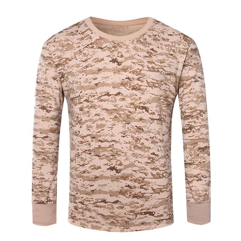 T-shirt a maniche lunghe mimetica digitale militare nel deserto