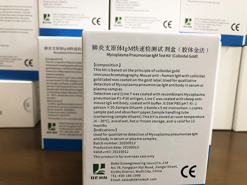Mycoplasma Pneumoniae IgM Test Kit (oro colloidale)