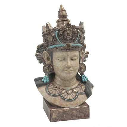 Statua antica della testa di Guanyin
