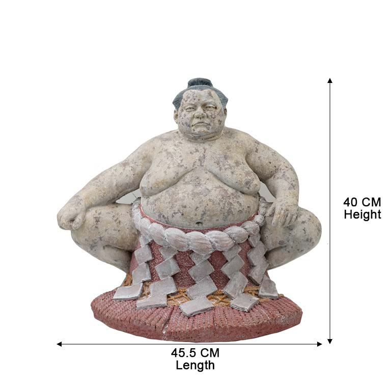Statuetta da giardino del lottatore di sumo