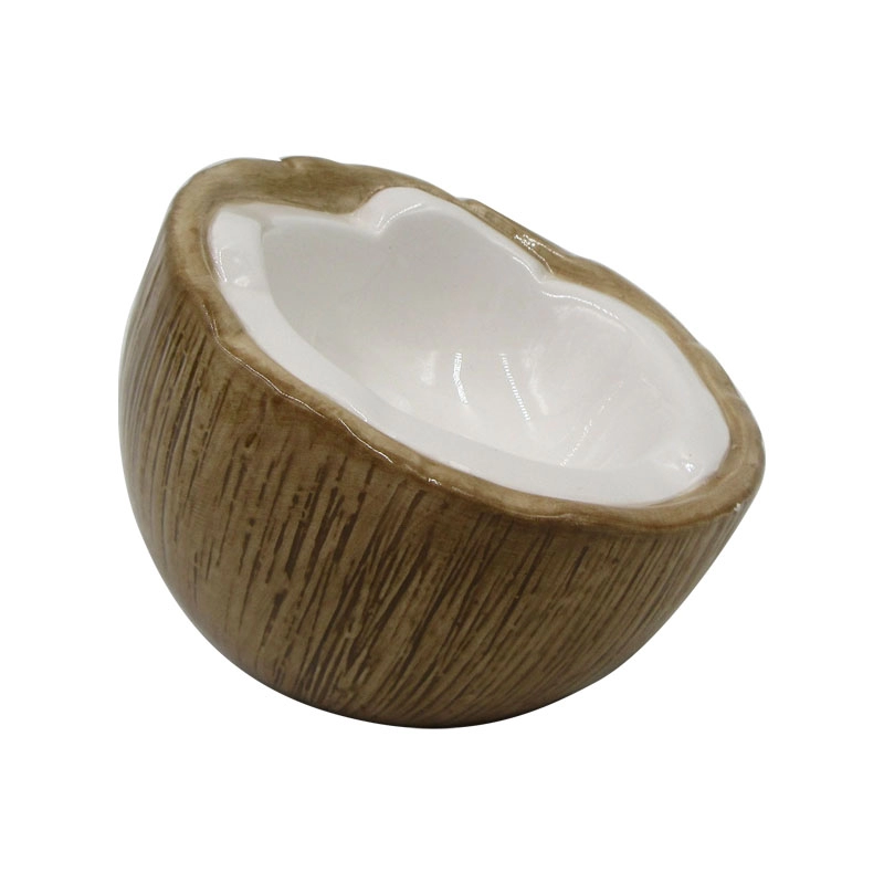 Ciotole per alimenti per animali domestici in porcellana a forma di cocco