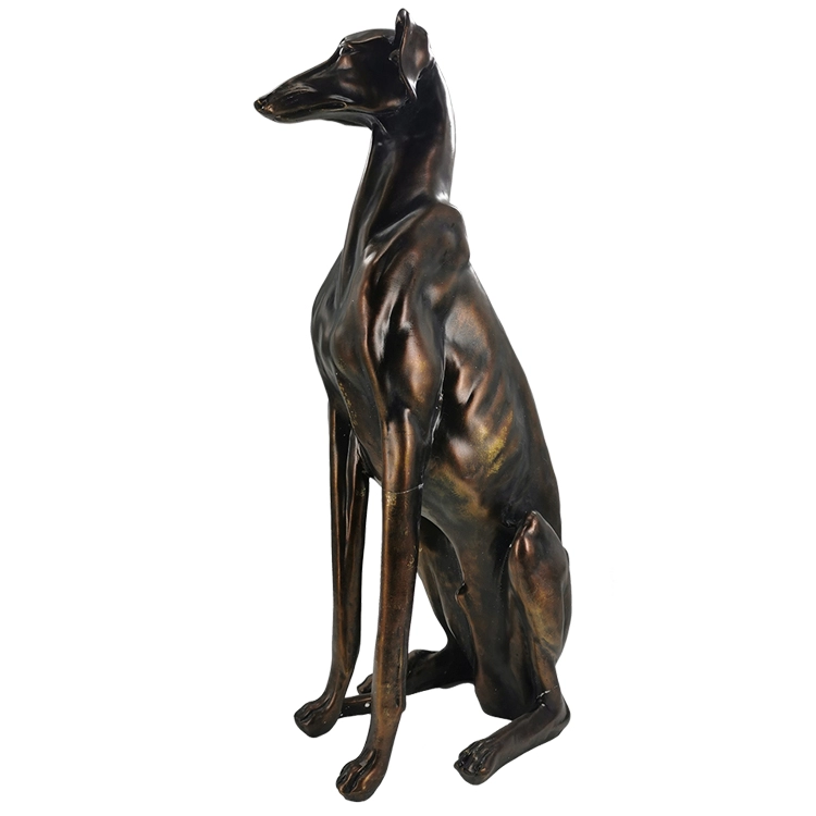 Cane da caccia in resina color bronzo