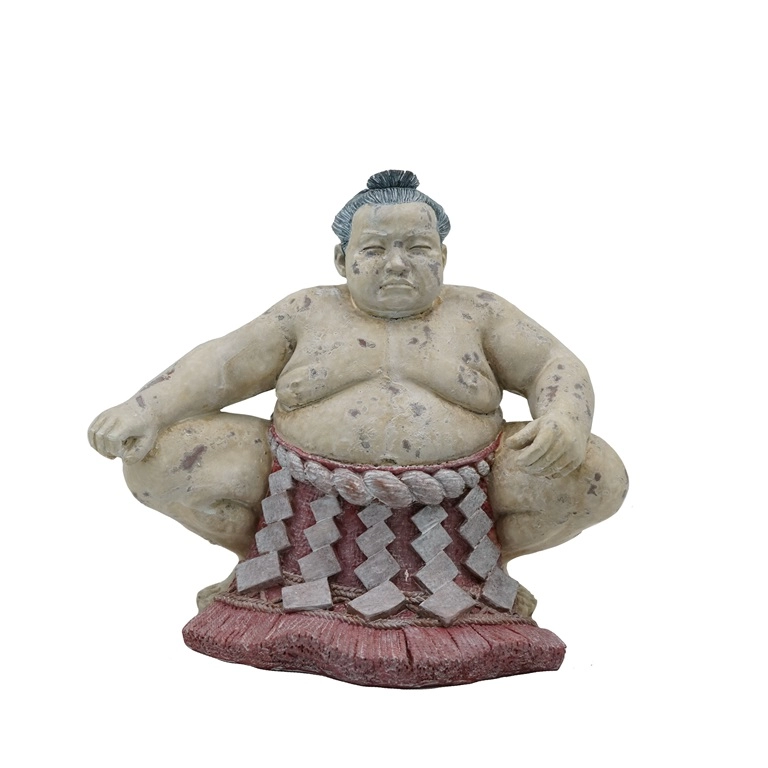 Statua da giardino di lottatore di sumo giapponese in resina creativa