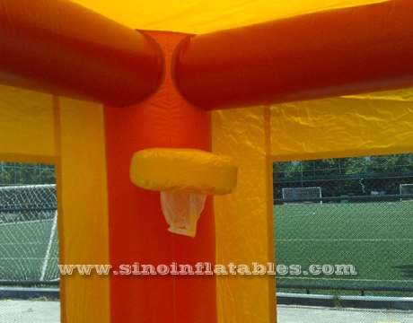 4in1 palloncino arcobaleno commerciale per bambini gonfiabile casa di rimbalzo con scivolo per divertimento all'aperto realizzato dalla fabbrica gonfiabile cinese