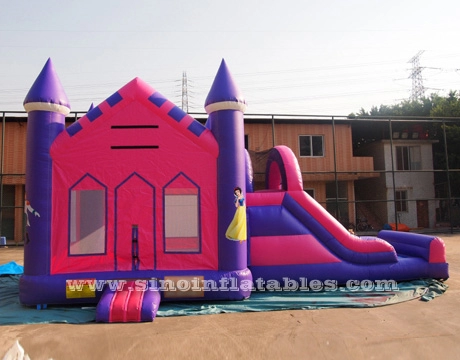 casa di rimbalzo gonfiabile della principessa della festa dei bambini rosa 4in1 con lo scivolo dalla fabbrica gonfiabile di Guangzhou