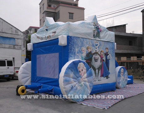 Castello gonfiabile gonfiabile con scivolo per bambini all'aperto carrozza congelata con certificato EN14960 da Sino Inflatables
