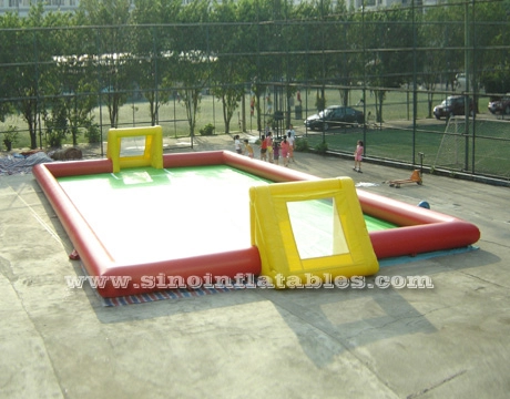 20x10m Adulti E bambini campo da calcio gonfiabile gigante per giochi di calcio gonfiabili all'aperto