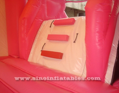 Casa di rimbalzo per carrozza principessa gonfiabile per bambini con scivolo in materiale certificato N filo della fabbrica Sino Inflatables