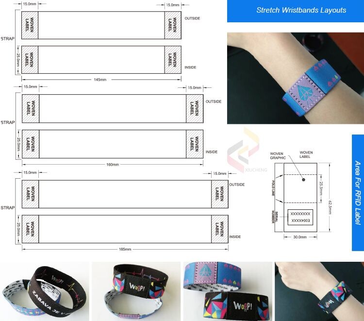 braccialetto in tessuto per eventi RFID