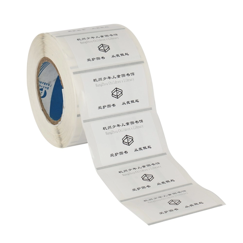 Etichetta per tag libreria RFID ISO15693 ICODE SLIX stampata personalizzata con adesivo 3M