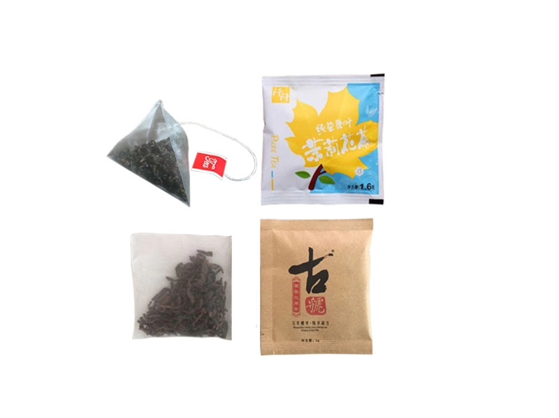 C28DX Macchina per bustine di tè piramidali/piatte in nylon per piccole imprese
