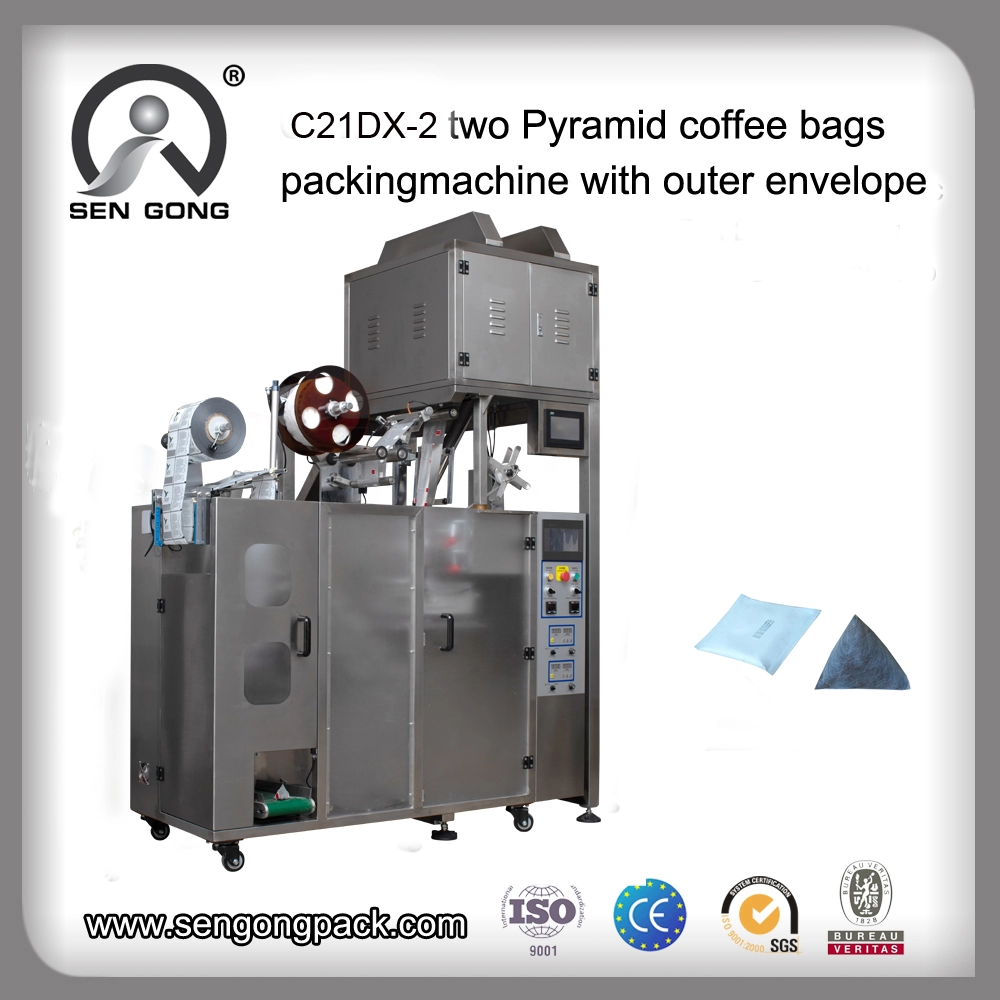 L'aggiornamento C21DX-2 integra la macchina imballatrice per bustine di tè nero piramidale