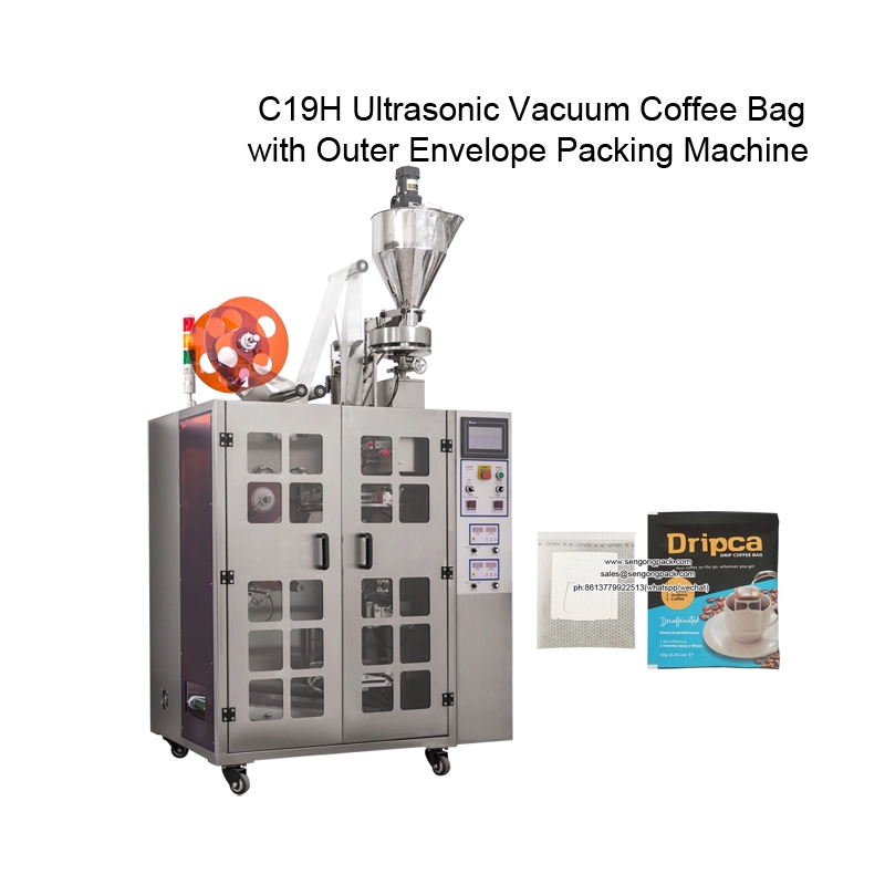 Macchina confezionatrice C19H per caffè italiano con macchina confezionatrice per sacchetti antigoccia ad ultrasuoni