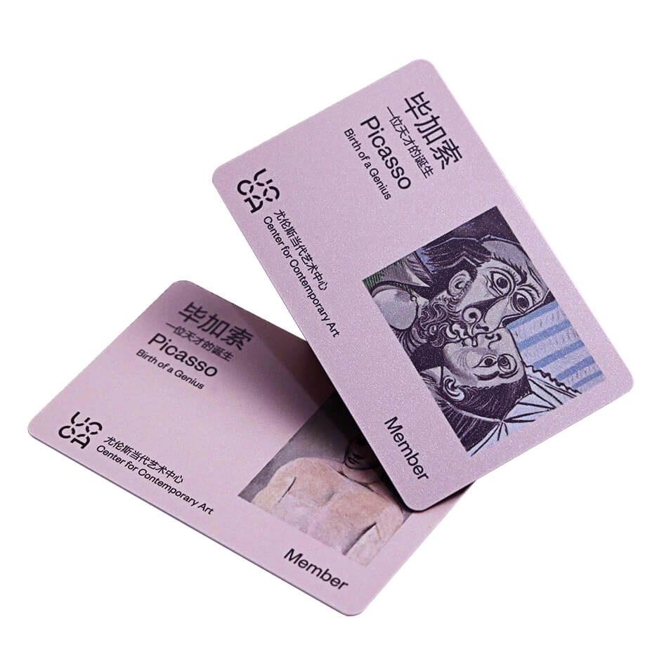 Tessera di biglietteria da visita per abbonamento RFID in plastica per museo