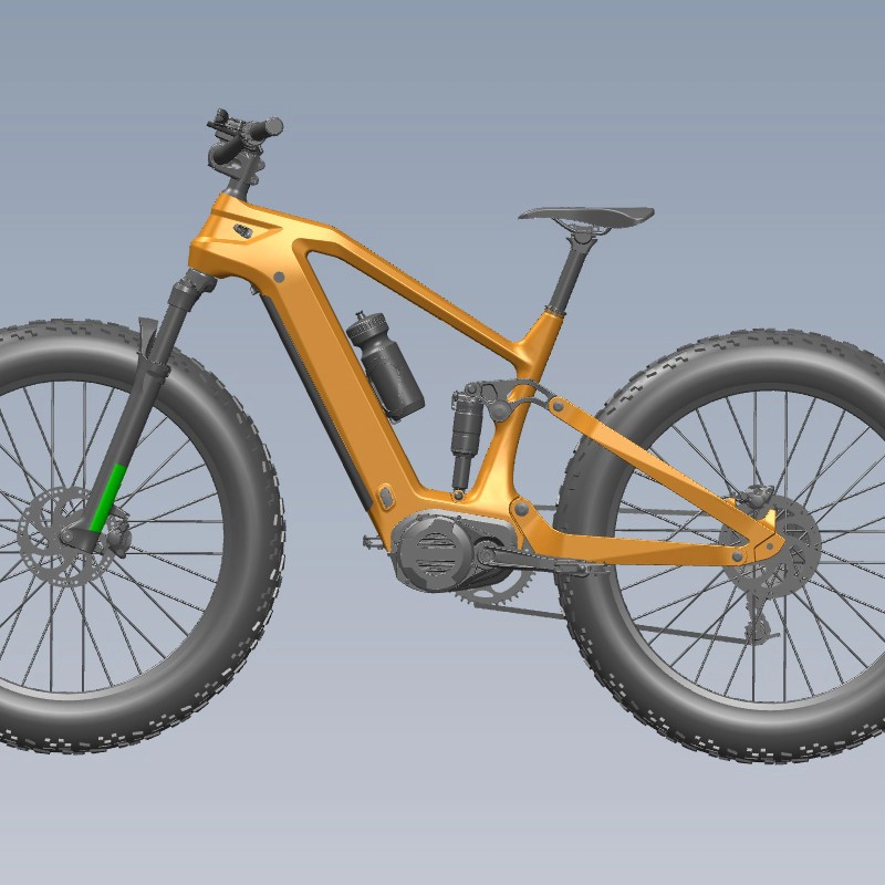 Nuovo telaio per bici elettrica Fat Bike a sospensione completa in carbonio leggero adatto al motore Bafang M620