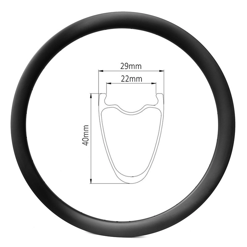Cerchio per copertoncino 700c 29er disco largo 22 mm e profondo 40 mm per bici da strada e gravel