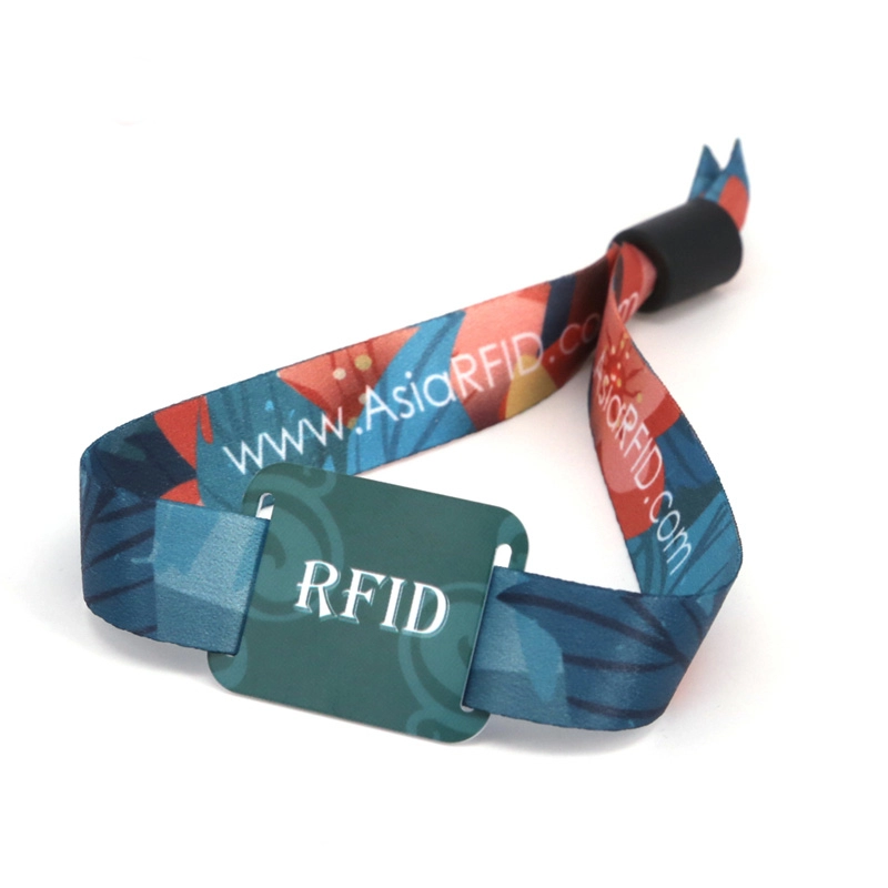 Identificazione del braccialetto in tessuto RFID Ntag213 per eventi