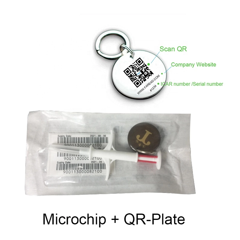 Microchip iniettabili ID animale RFID da 2,12x12 mm con siringa