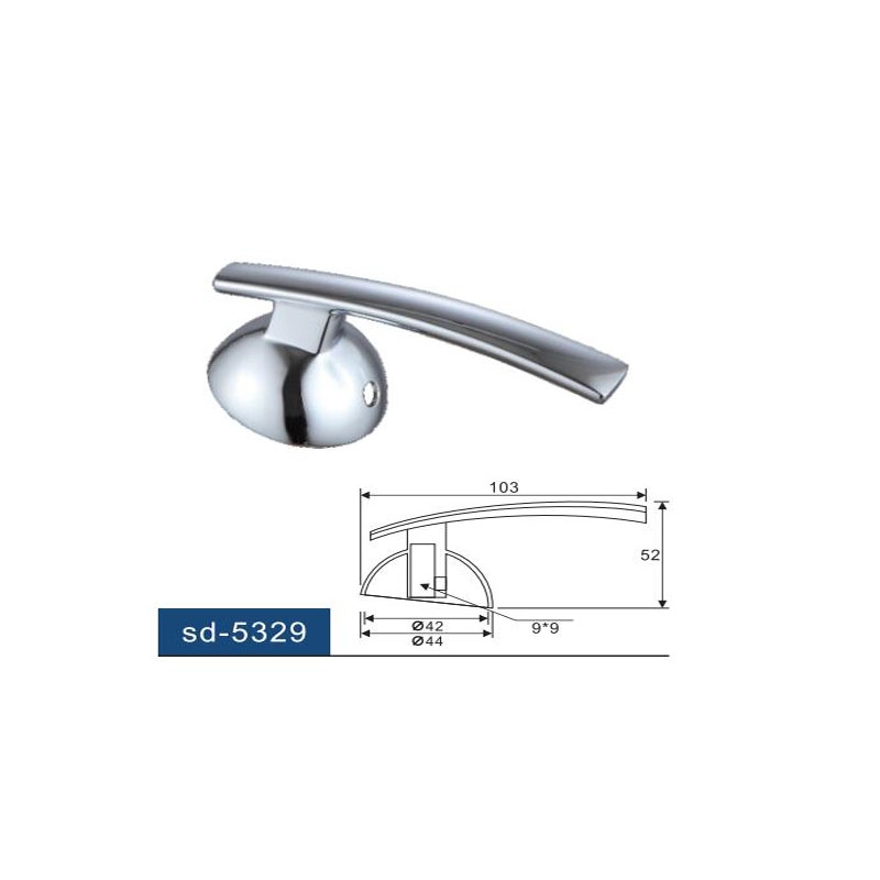 Maniglia a leva singola in metallo per rubinetti del bagno cromata per rubinetto a cartuccia da 35 mm