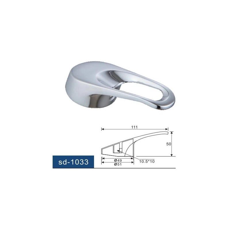Kit maniglia per rubinetto monocomando con cartuccia da 40 mm - Maniglia ad anello in metallo di ricambio universale con pulsante e vite di fissaggio cromata