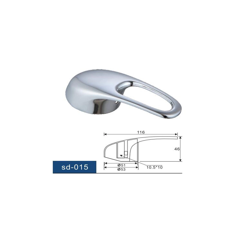 Kit maniglia per rubinetto monocomando con cartuccia da 40 mm - Maniglia ad anello in metallo di ricambio universale con pulsante e vite di fissaggio Cromo lucido