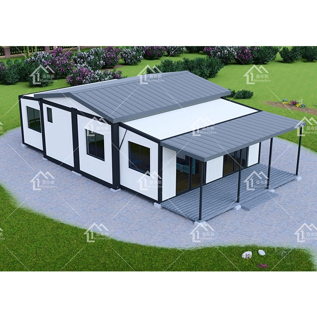 Casa container espandibile modulare prefabbricata di lusso da 40 piedi con tre camere da letto