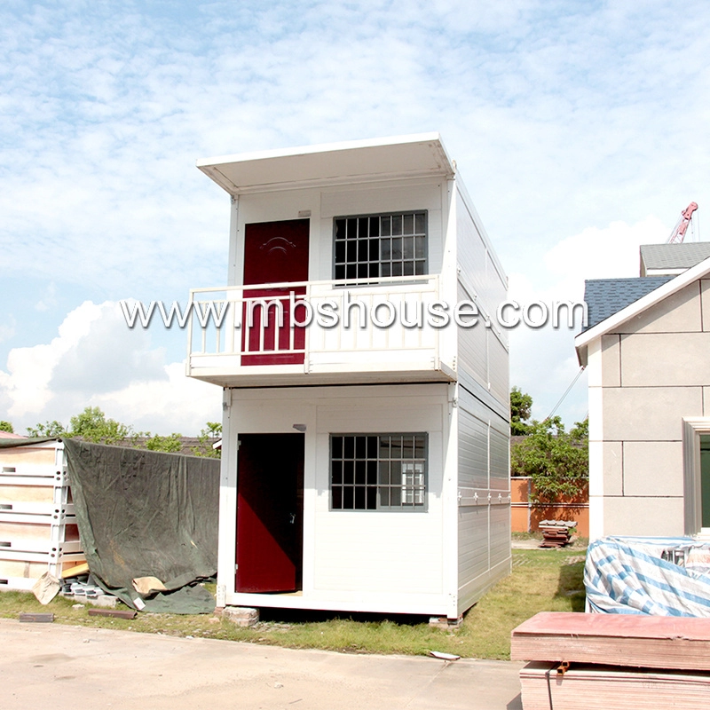 Casa contenitore pieghevole mobile prefabbricata a doppio pavimento di facile assemblaggio