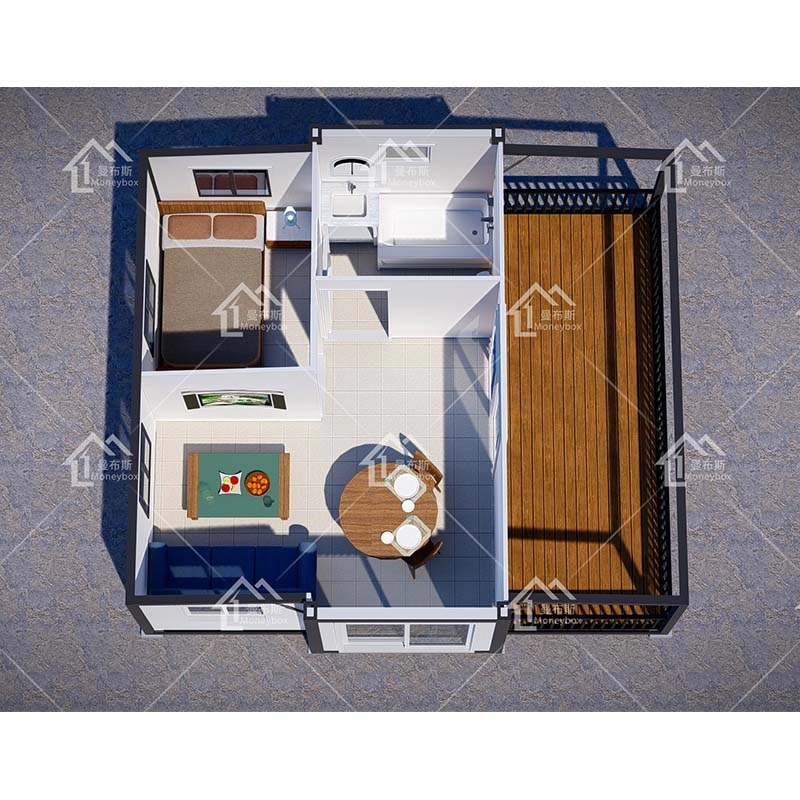 Casa contenitore pieghevole espandibile mobile da 20 piedi di nuovo design con una camera da letto