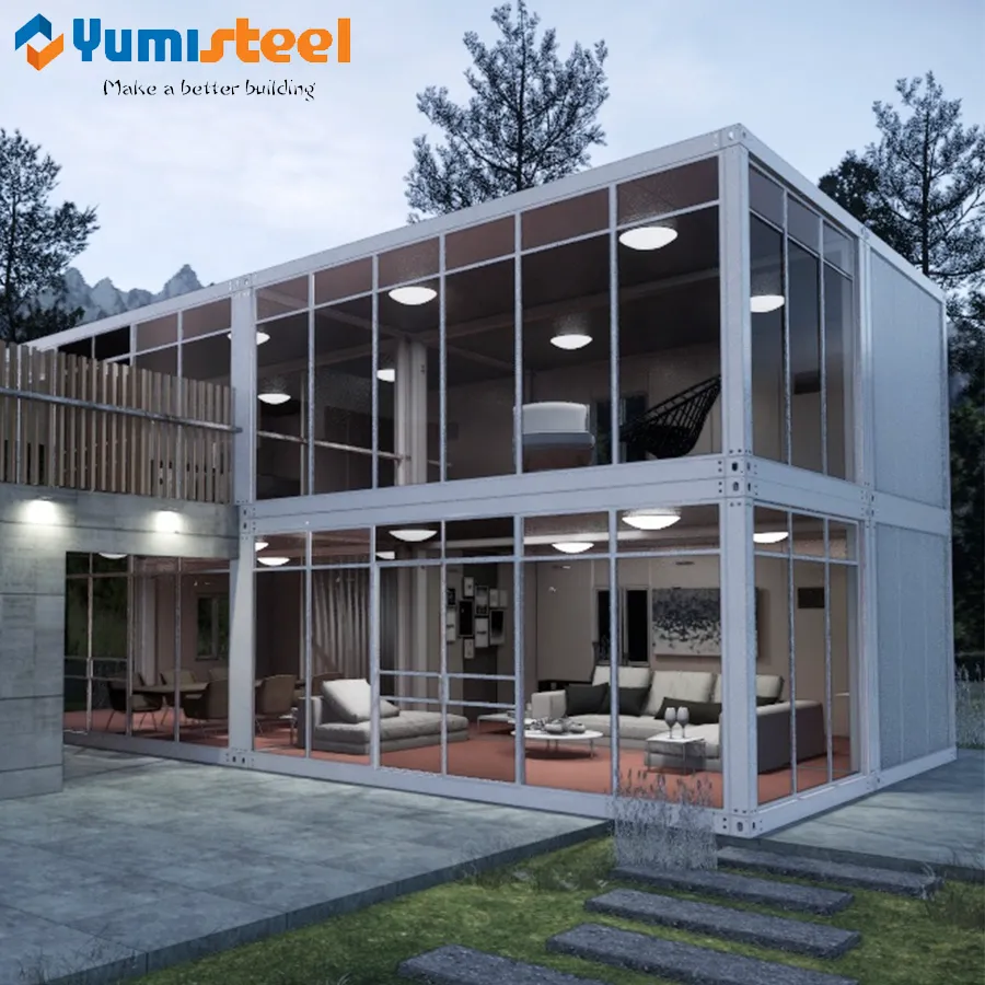 Casa container prefabbricata di nuovo design con resistenza al fuoco/vento/sismica
