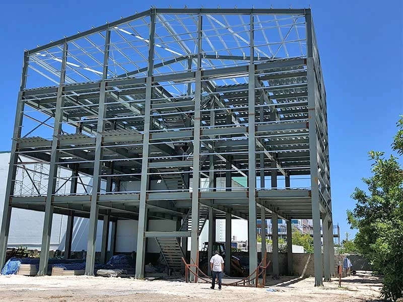 Edificio industriale prefabbricato per magazzini strutturali in acciaio a più piani