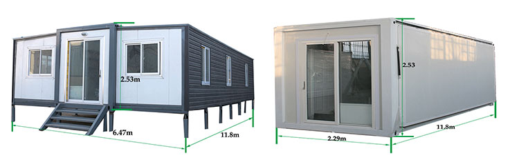 Case container prefabbricate pieghevoli a vita estesa