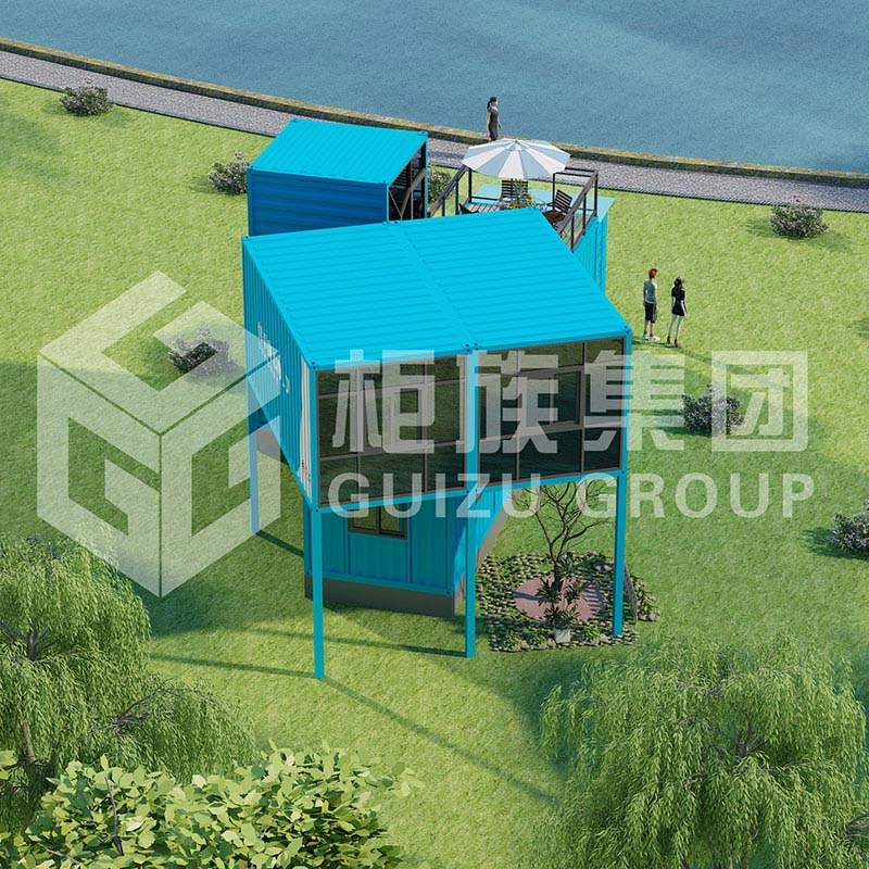 Ufficio di lusso per container in Cina da 40 piedi con finestre francesi