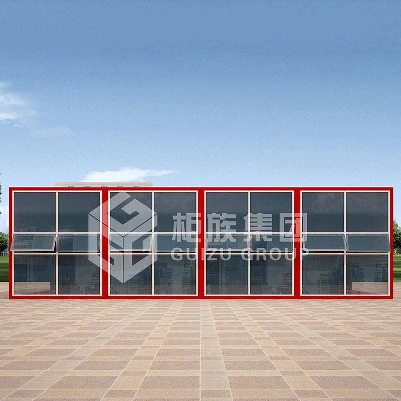 Casa per container mobile prefabbricata personalizzata in fabbrica ODM China per ufficio con finestre francesi