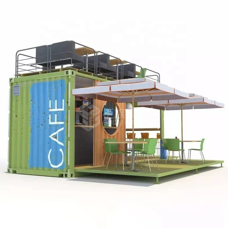 Vendita in Cina prefabbricato contenitore da 20 piedi 40 piedi negozio di spedizione prefabbricato negozio contenitore / contenitore bar caffetteria