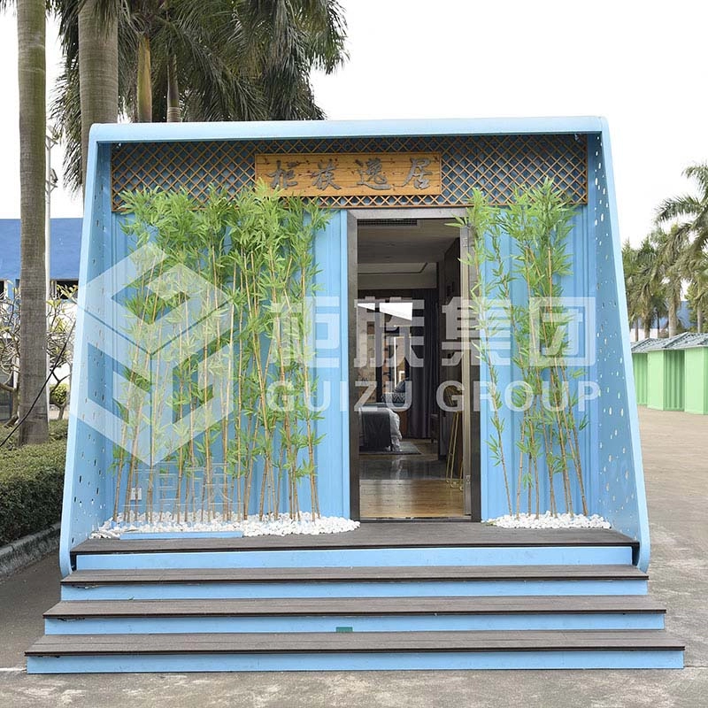 Hotel mobile prefabbricato produttore OEM cinese realizzato con impiallacciatura ondulata