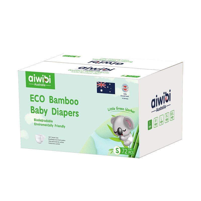 Pannolini per bambini in bambù premium con tessuto di bambù biodegradabile al 100%.