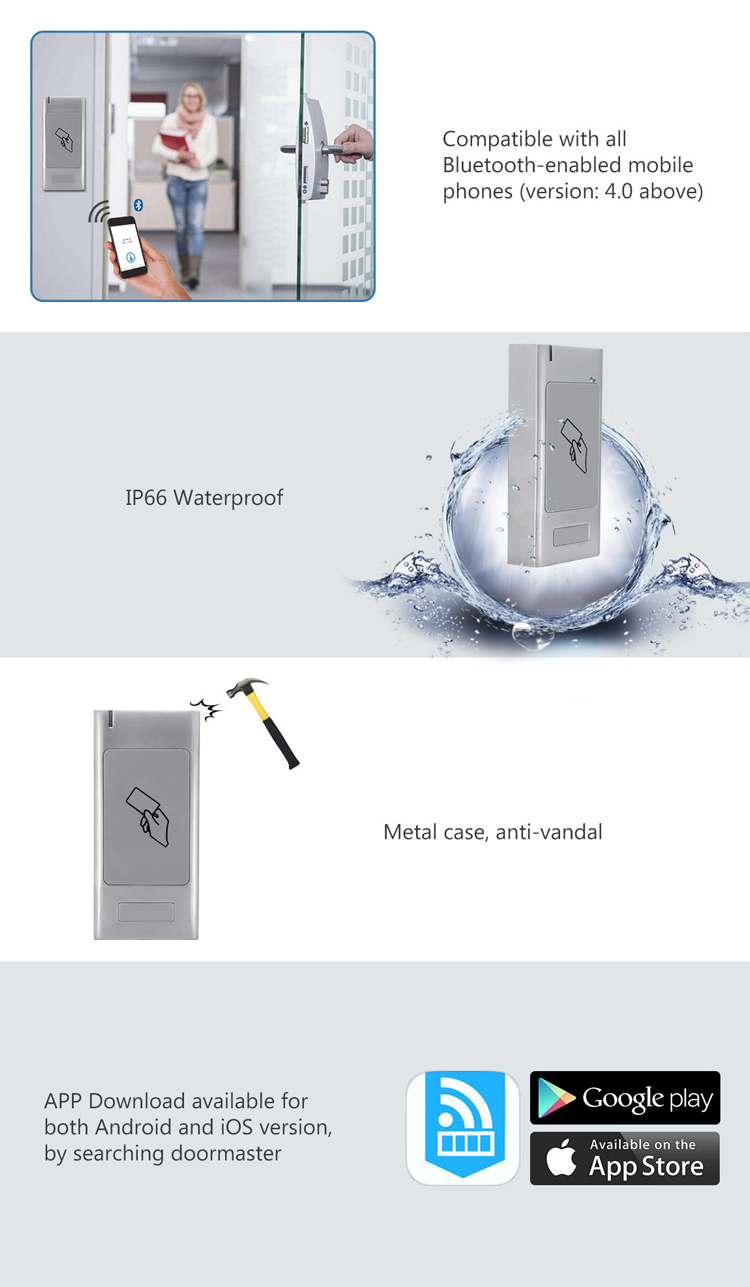 Controller di accesso Bluetooth per porta singola