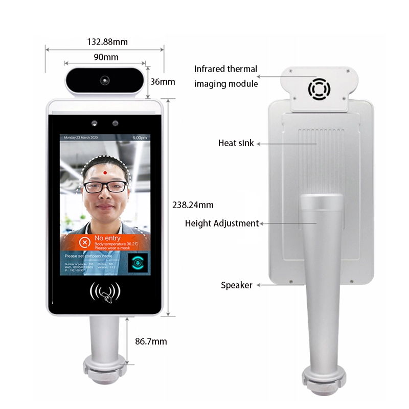 LD-FR901 Scanner di temperatura a infrarossi per dispositivo di riconoscimento certificato COVID digitale UE