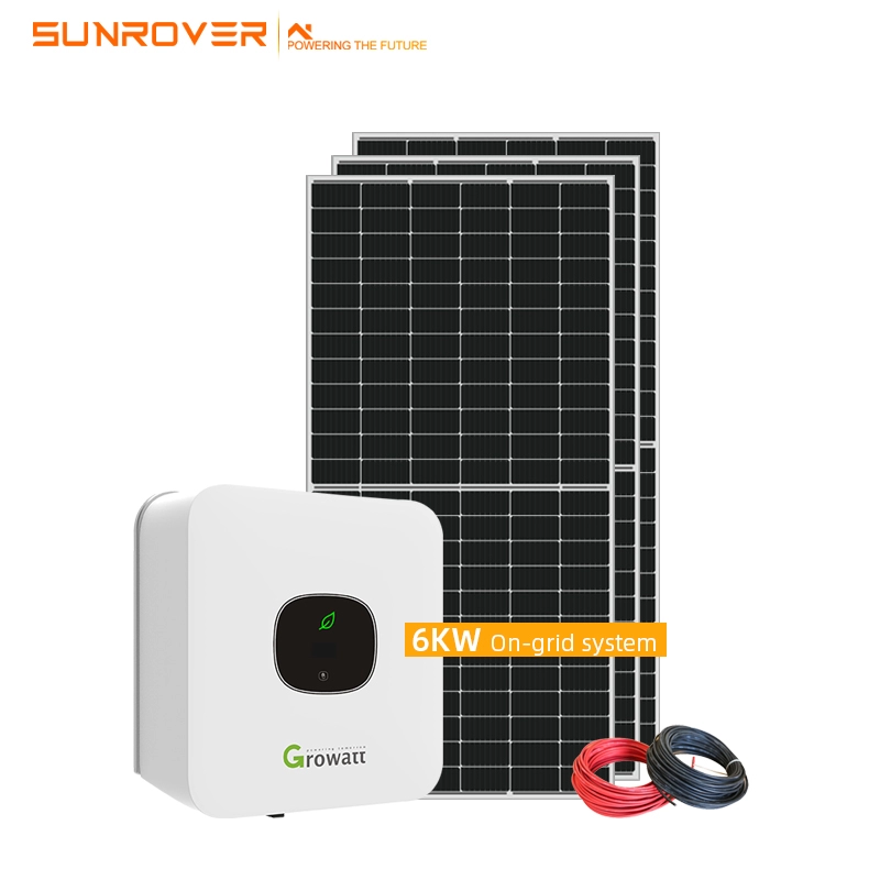 Prezzo di fabbrica 6KW Sistema di pannelli solari su griglia per la casa