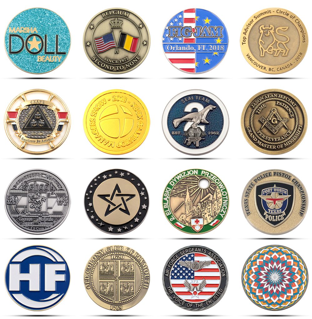 monete da sfida militare ritagliate