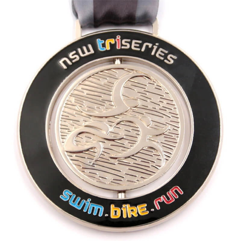 Produttore personalizzato di medaglie di triathlon spinning