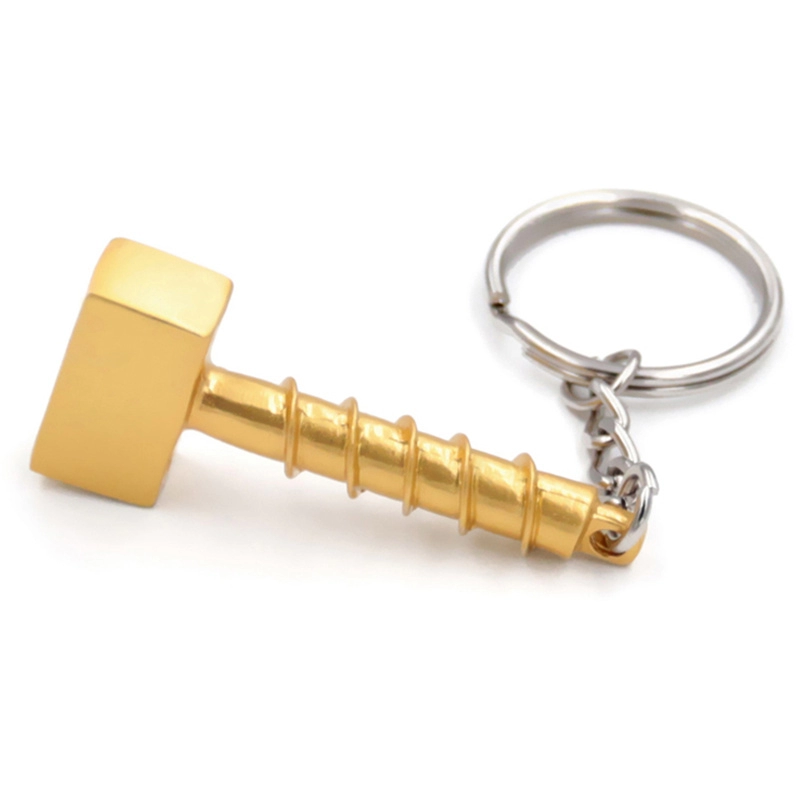 Prezzo di fabbrica portachiavi martello in oro 3d personalizzato