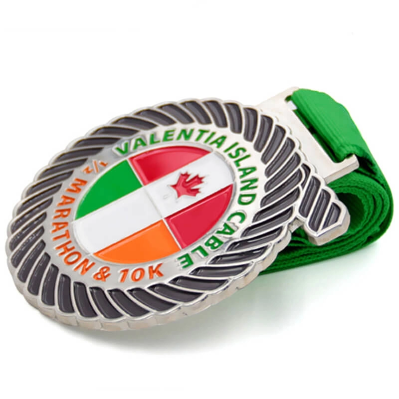 Logo in metallo Medaglie della maratona 10k personalizzate